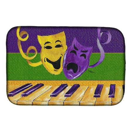 Carolines Treasures Carolines Treasures 8383DDM Mardi Gras Dish Drying Mat 8383DDM